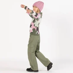 Pantalone cargo in gabardina per bambina