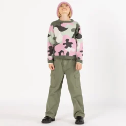 Pantalone cargo in gabardina per bambina
