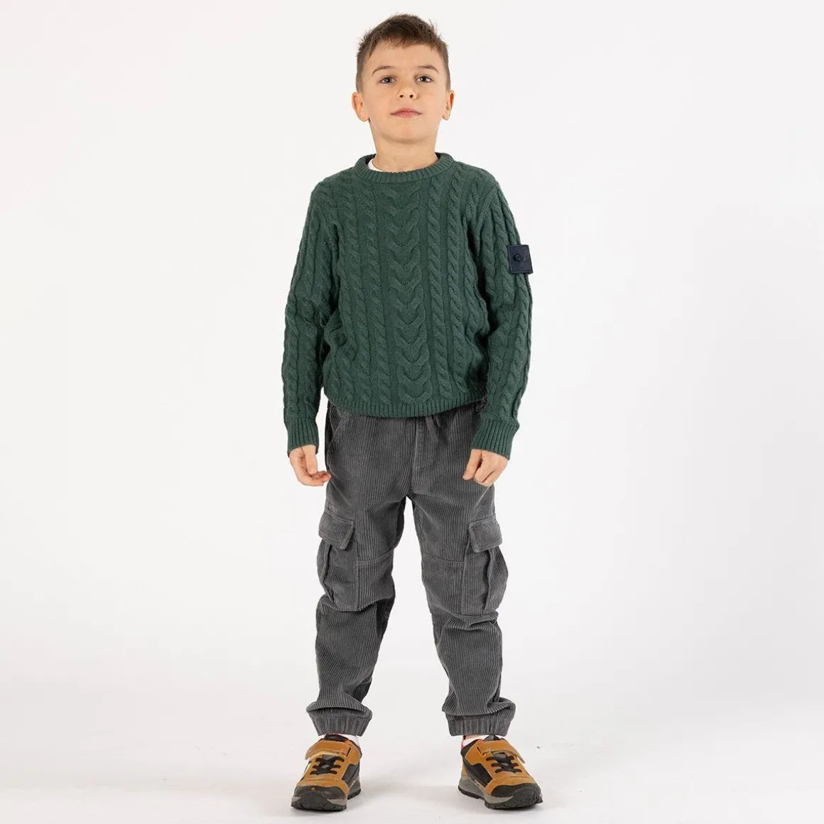 Pantalone cargo in velluto a coste per ragazzo