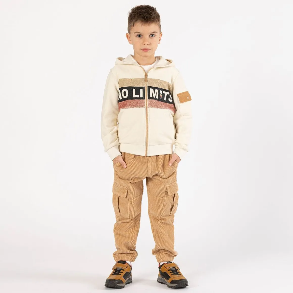 Pantalone cargo in velluto a coste per ragazzo