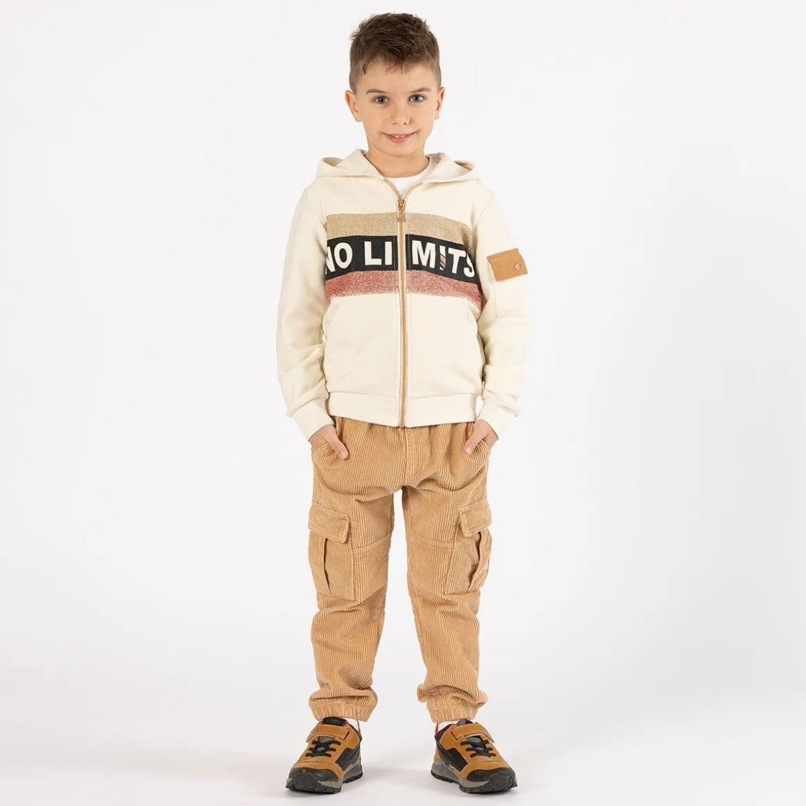Pantalone cargo in velluto a coste per ragazzo
