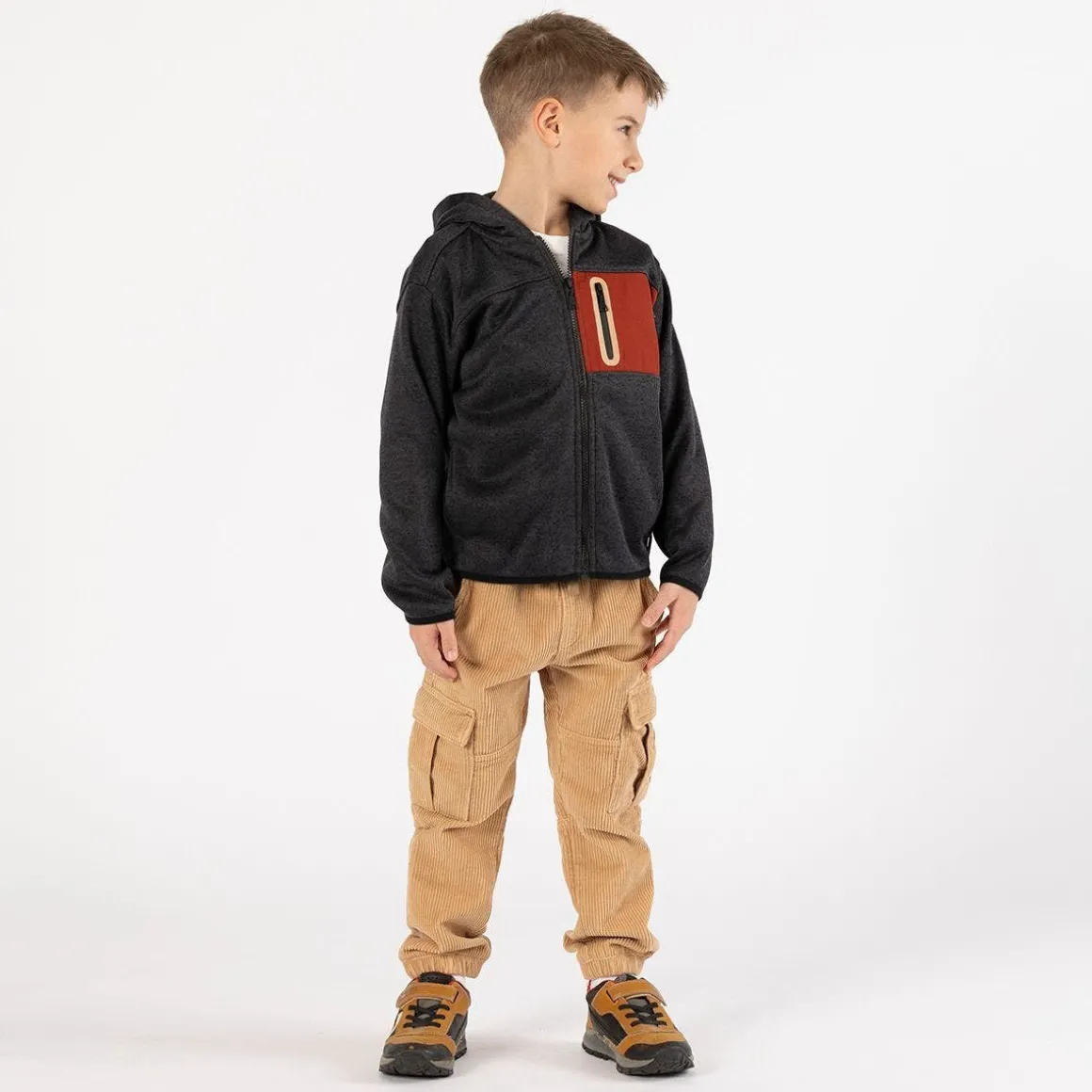 Pantalone cargo in velluto a coste per ragazzo