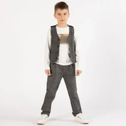 Pantalone chino con coulisse per ragazzo