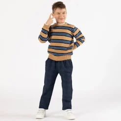 Pantalone chino con coulisse per ragazzo