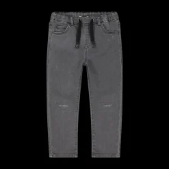Pantalone con coulisse in felpa denim per ragazzo