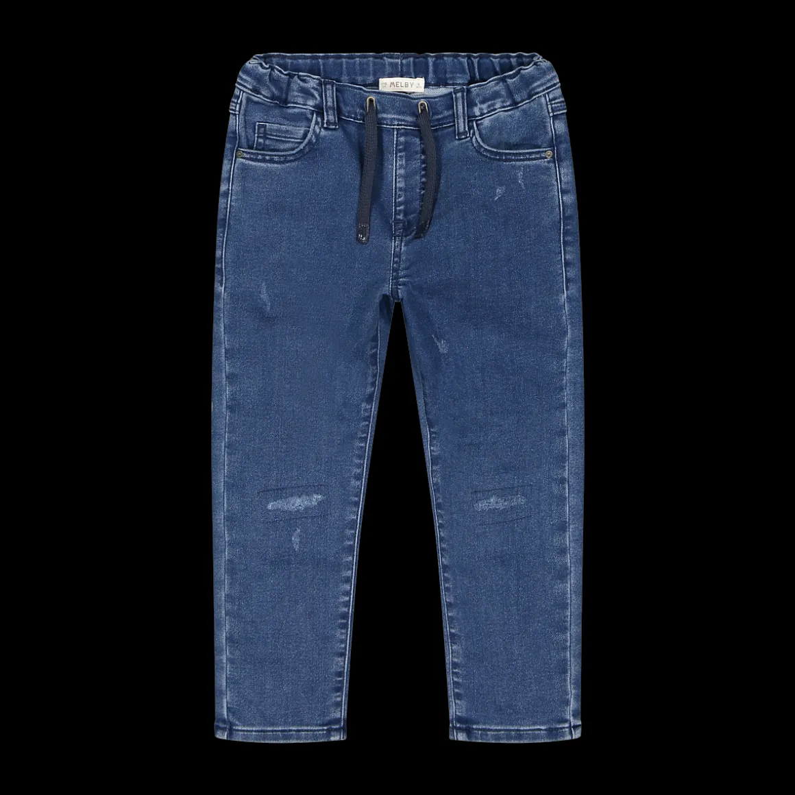 Pantalone con coulisse in felpa denim per ragazzo