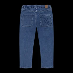 Pantalone con coulisse in felpa denim per ragazzo