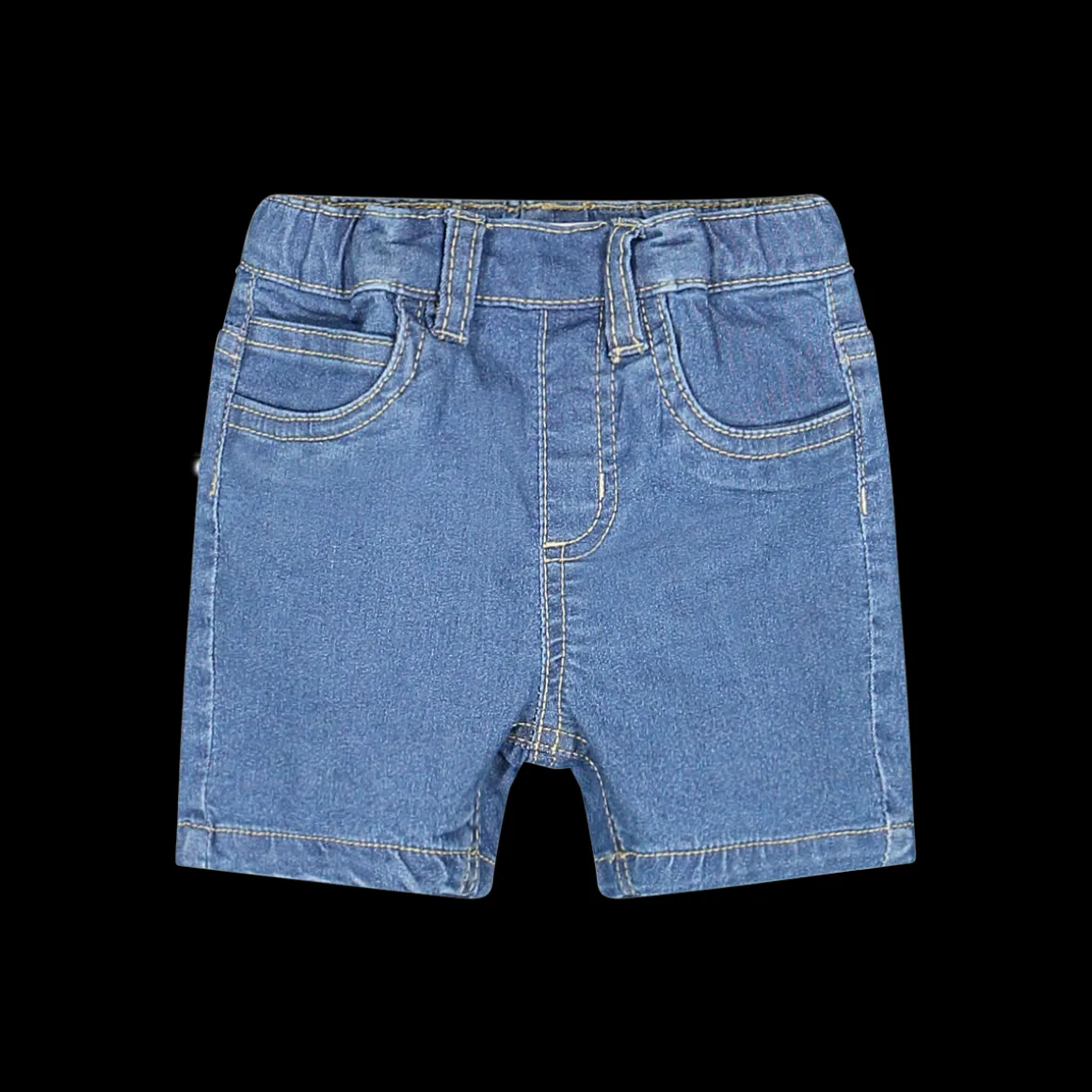 Pantalone corto in jeans elasticizzato per neonato