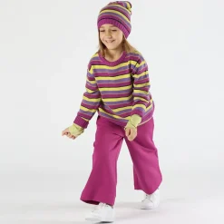 Pantalone cropped in crepe da bambina