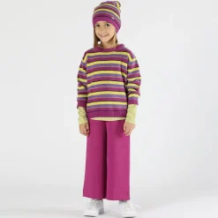 Pantalone cropped in crepe da bambina
