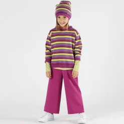 Pantalone cropped in crepe da bambina