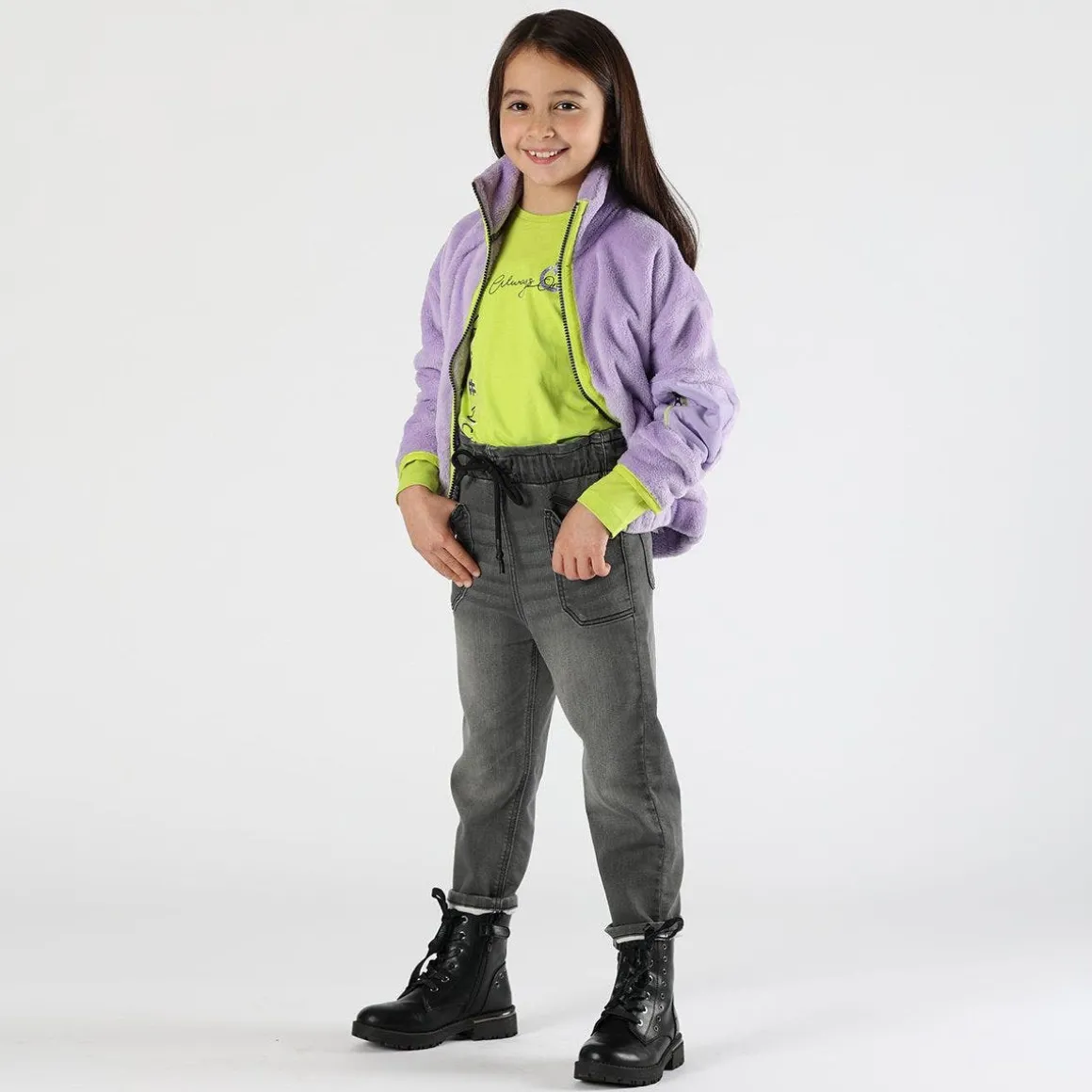 Pantalone da bambina effetto jeans