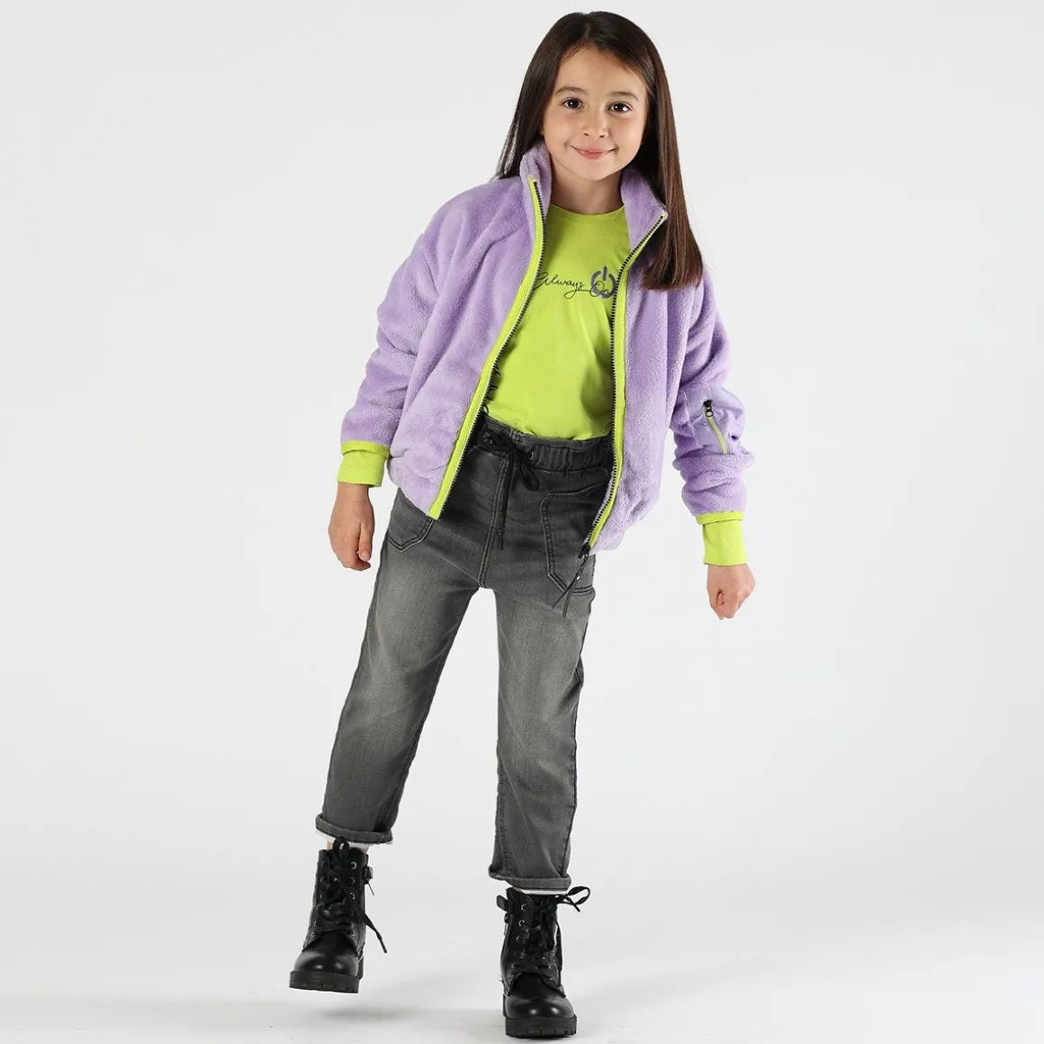 Pantalone da bambina effetto jeans