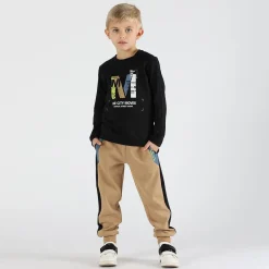 Pantalone da bambino color nocciola