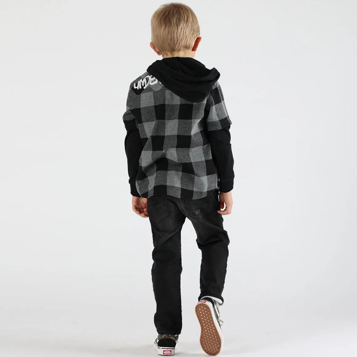 Pantalone da bambino effetto jeans con laccio