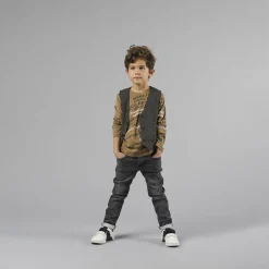 Pantalone da bambino in felpa effetto denim