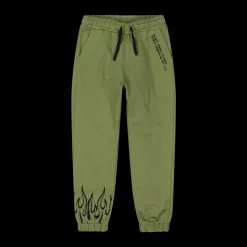 Pantalone da bambino in felpa con stampa fiamme