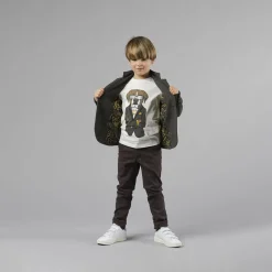 Pantalone da bambino in gabardina elastica