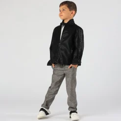 Pantalone da bambino in misto lino