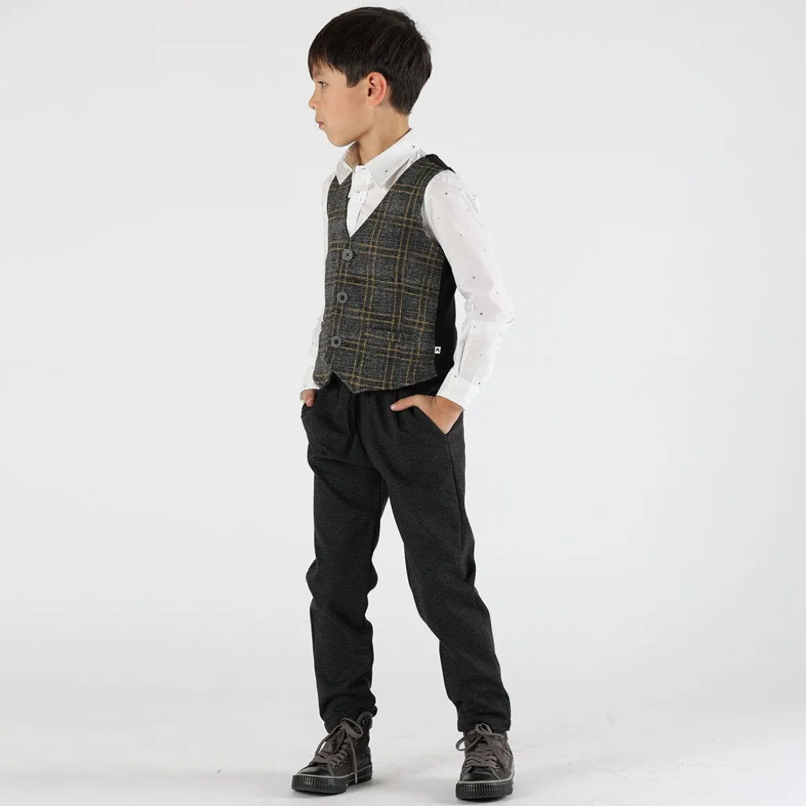 Pantalone da bambino in tessuto diagonale