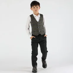 Pantalone da bambino in tessuto diagonale