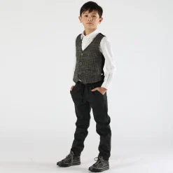 Pantalone da bambino in tessuto diagonale