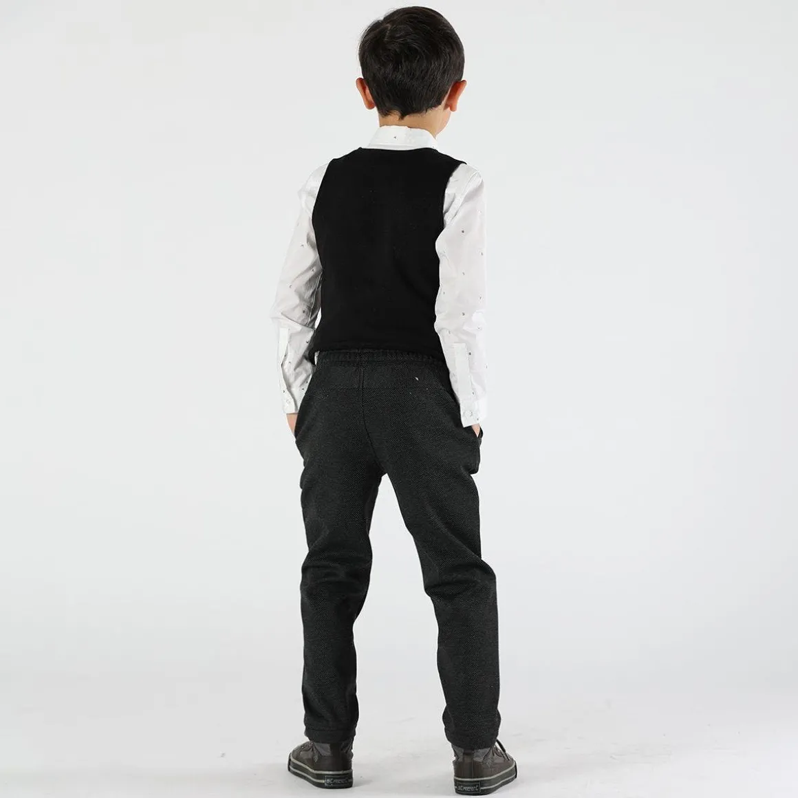 Pantalone da bambino in tessuto diagonale