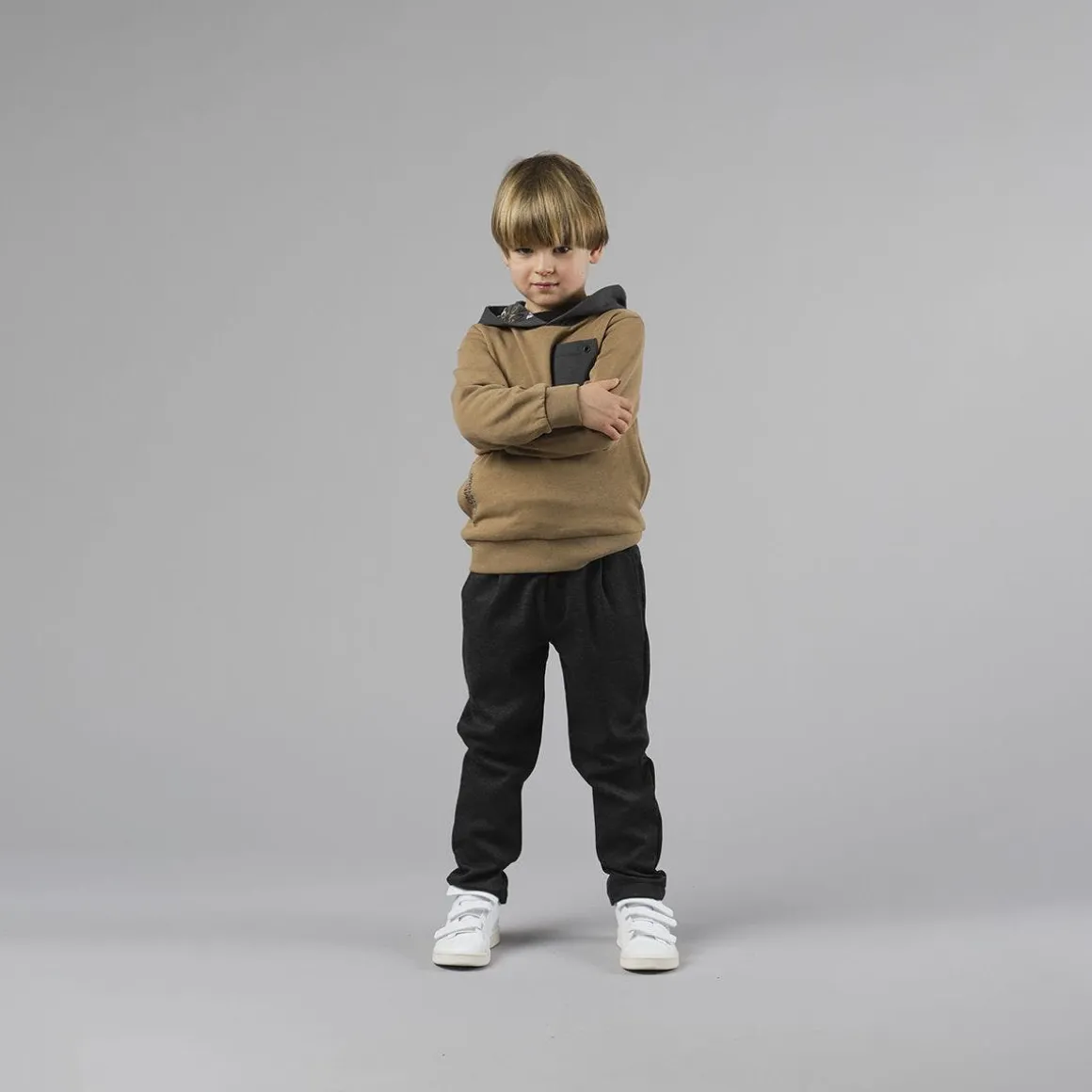 Pantalone da bambino in tessuto diagonale