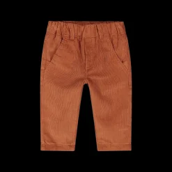 Pantalone da bambino in velluto color ruggine