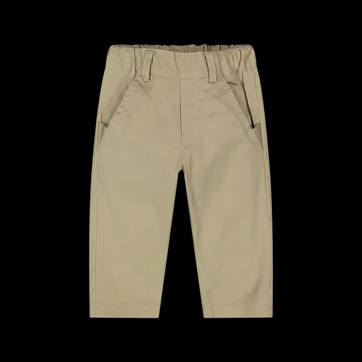 Pantalone elasticizzato da bambino in gabardina stretch