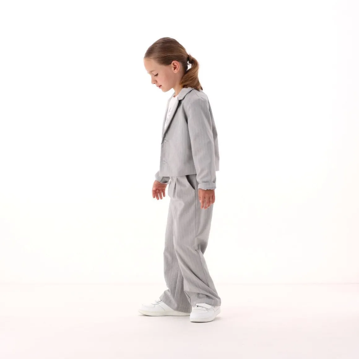 Pantalone gessato per bambina
