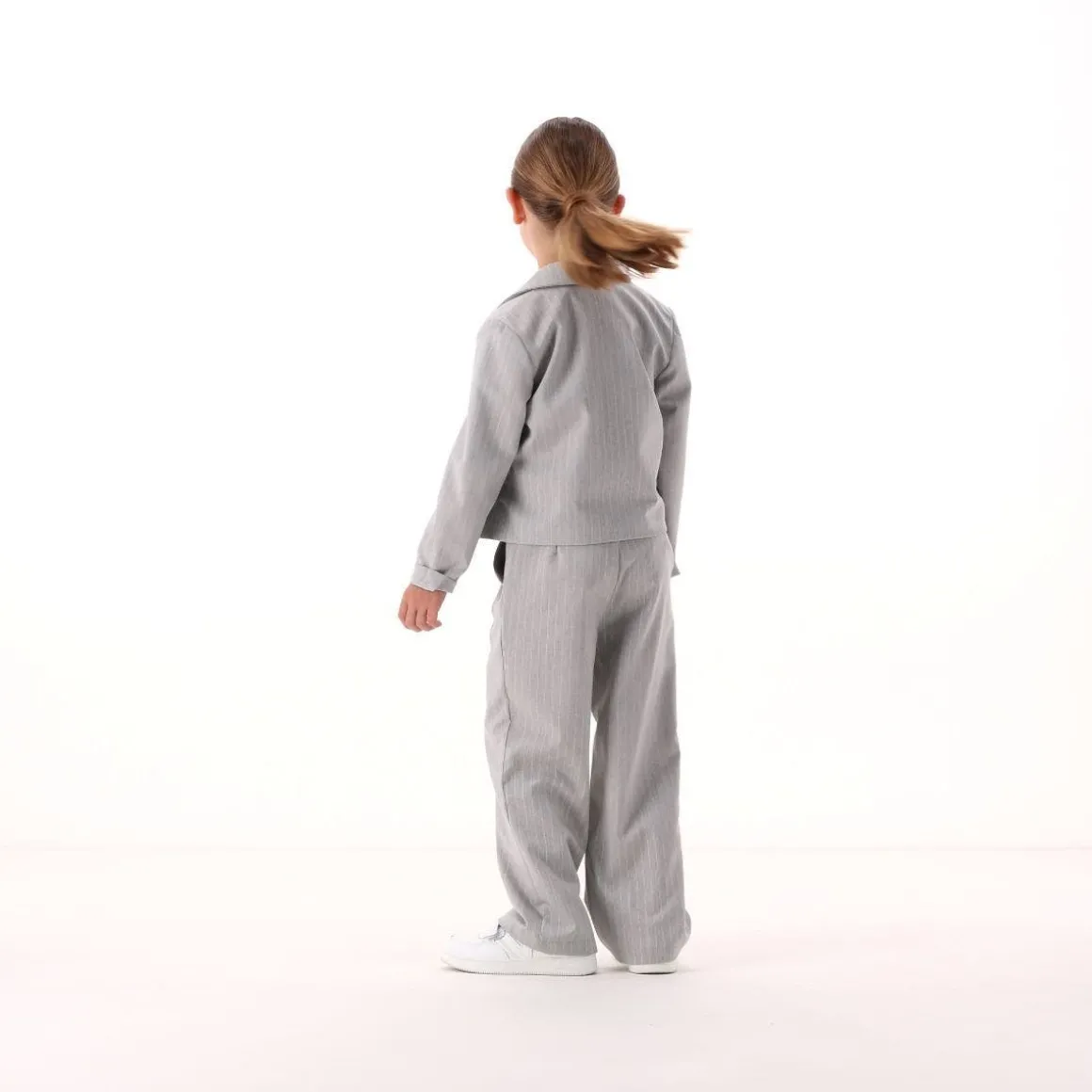 Pantalone gessato per bambina