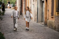 Pantalone gessato per bambina