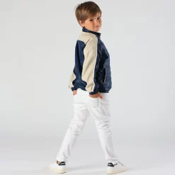 Pantalone in bull denim bianco per bambino