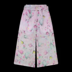 Pantalone in creponne stampato per bambina