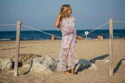 Pantalone in creponne stampato per bambina