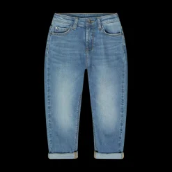 Pantalone in denim mom fit da bambina