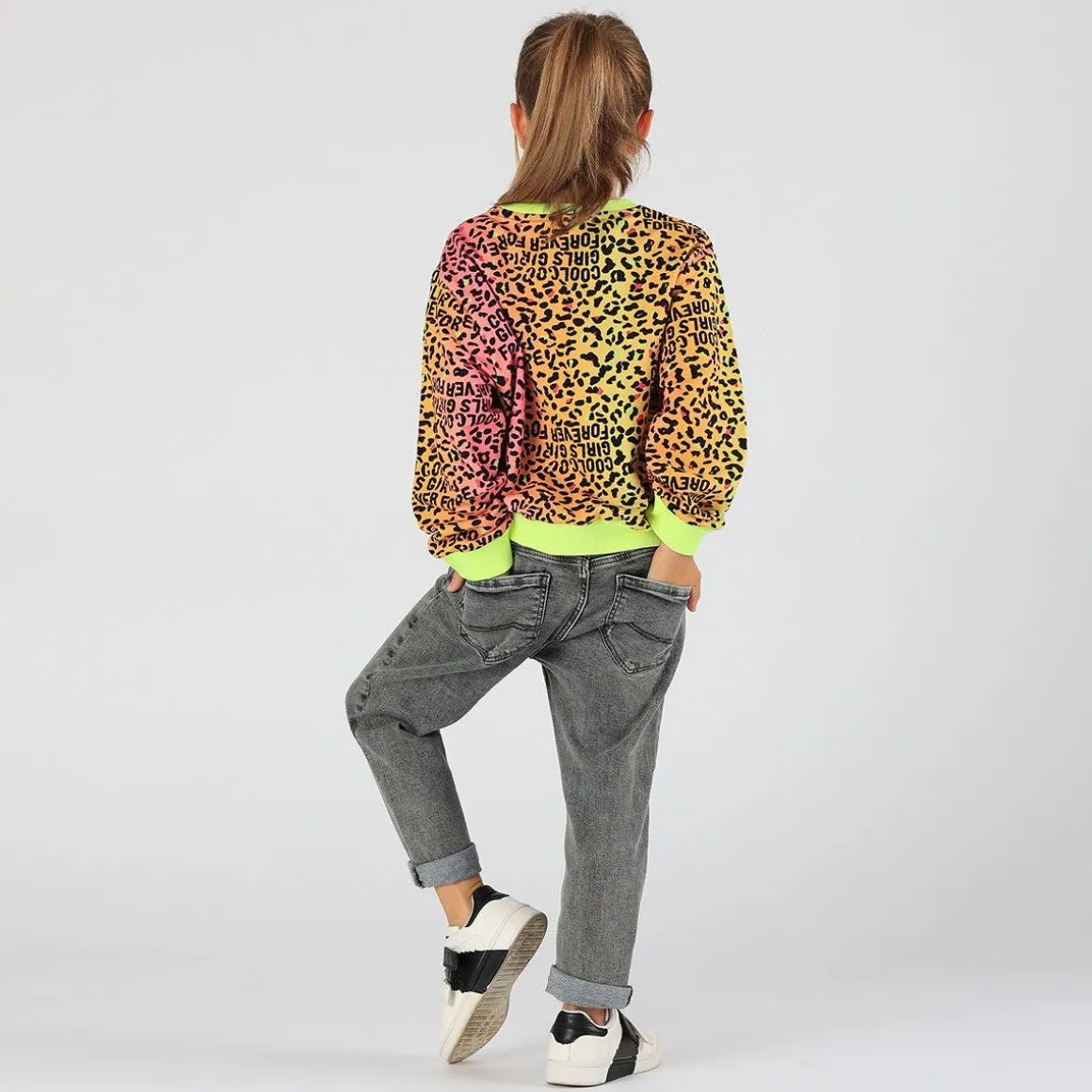 Pantalone in denim mom fit da bambina