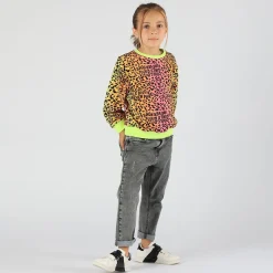 Pantalone in denim mom fit da bambina