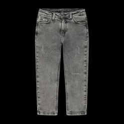 Pantalone in denim mom fit da bambina