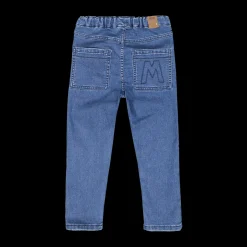 Pantalone in felpa denim con coulisse per bambino