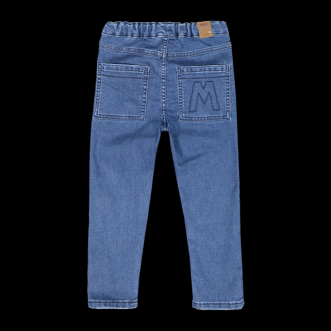 Pantalone in felpa denim con coulisse per bambino