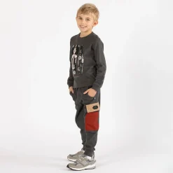 Pantalone in felpa diagonale per ragazzo