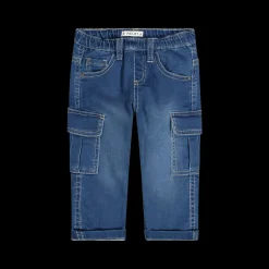 Pantalone in felpa effetto denim per bambino