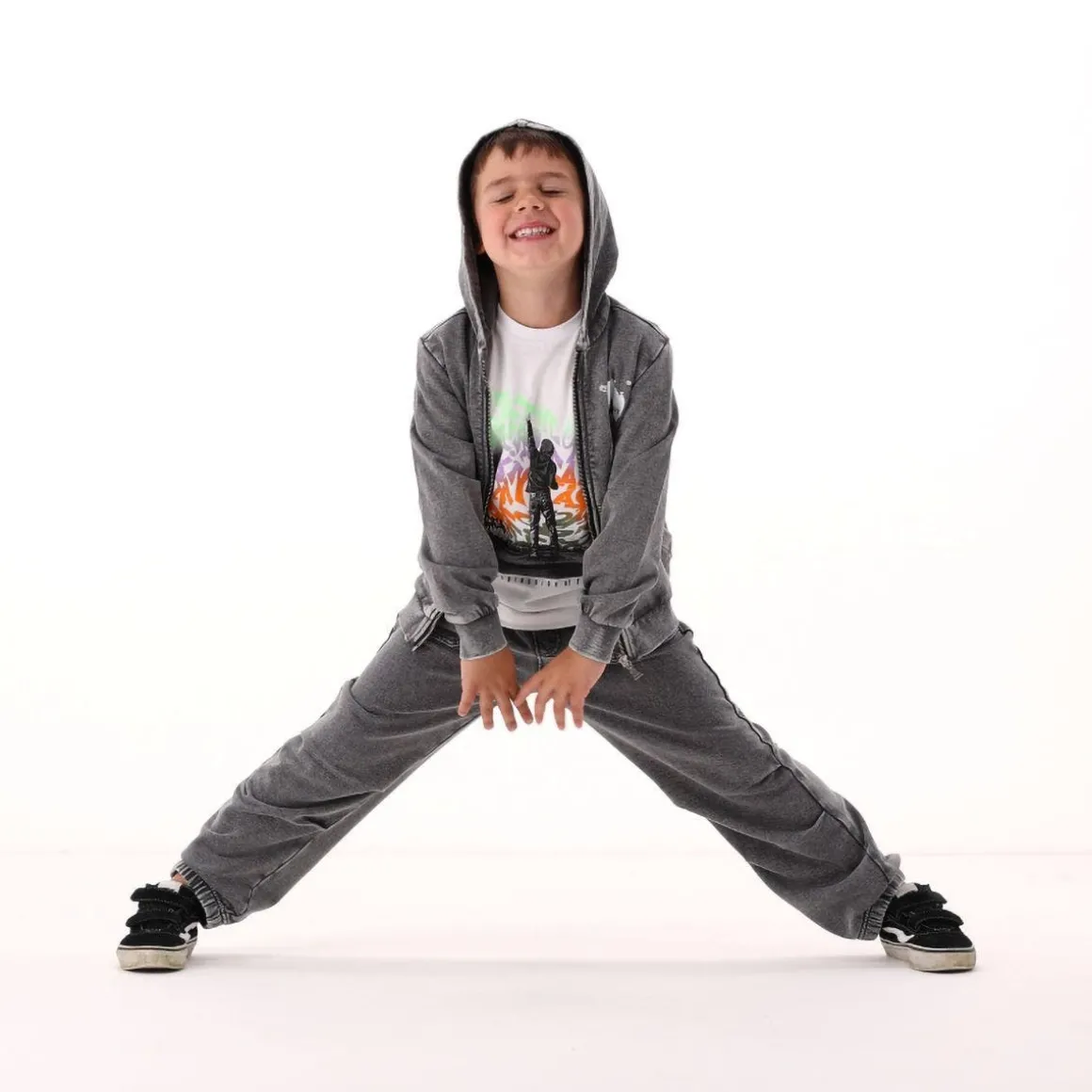Pantalone in felpa slavata per bambino