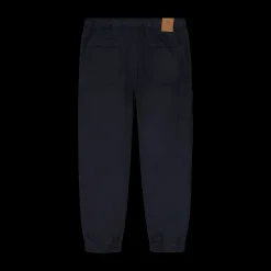 Pantalone in gabardina fiammata per bambino