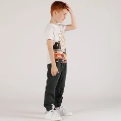 Pantalone in gabardina leggera con tasconi bambino