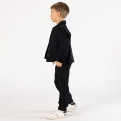 Pantalone in gabardina smerigliata per ragazzo