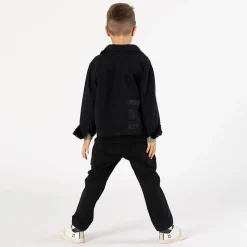 Pantalone in gabardina smerigliata per ragazzo
