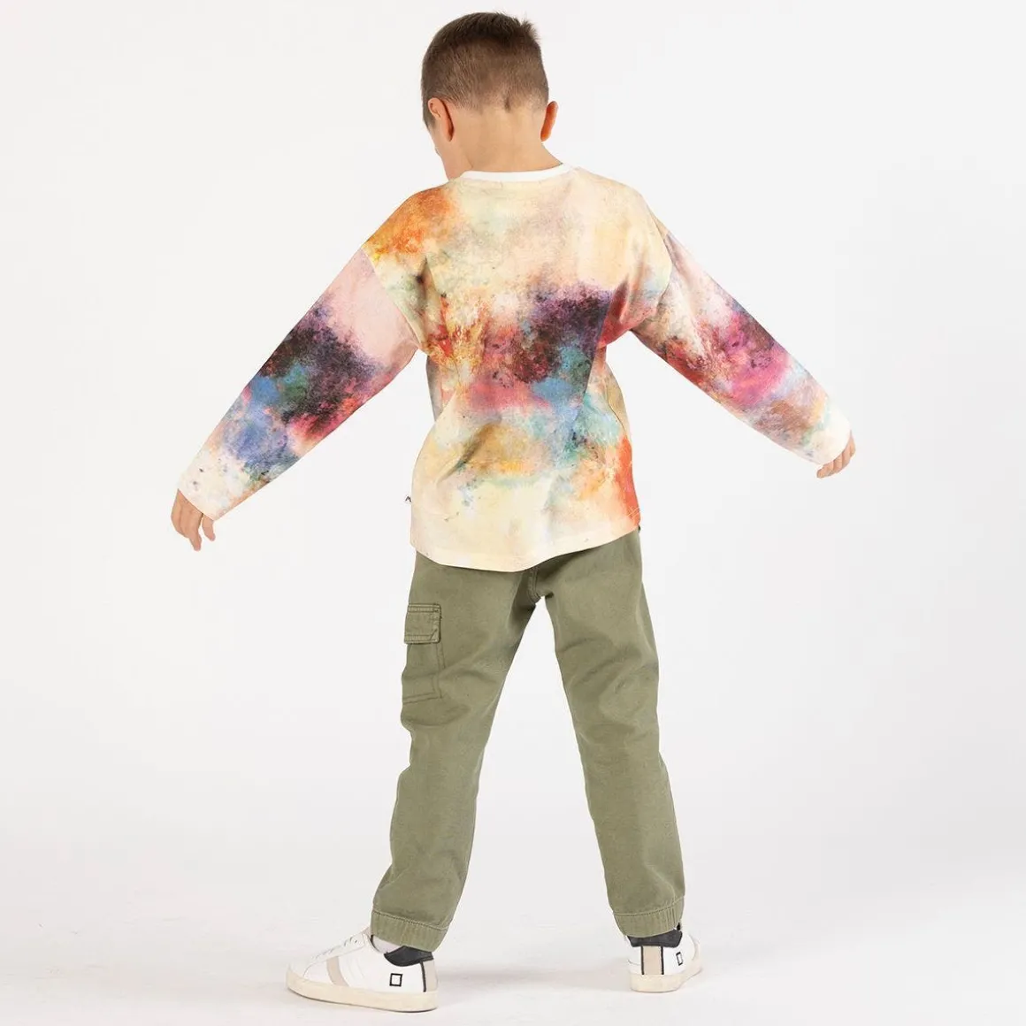 Pantalone in gabardina smerigliata per ragazzo